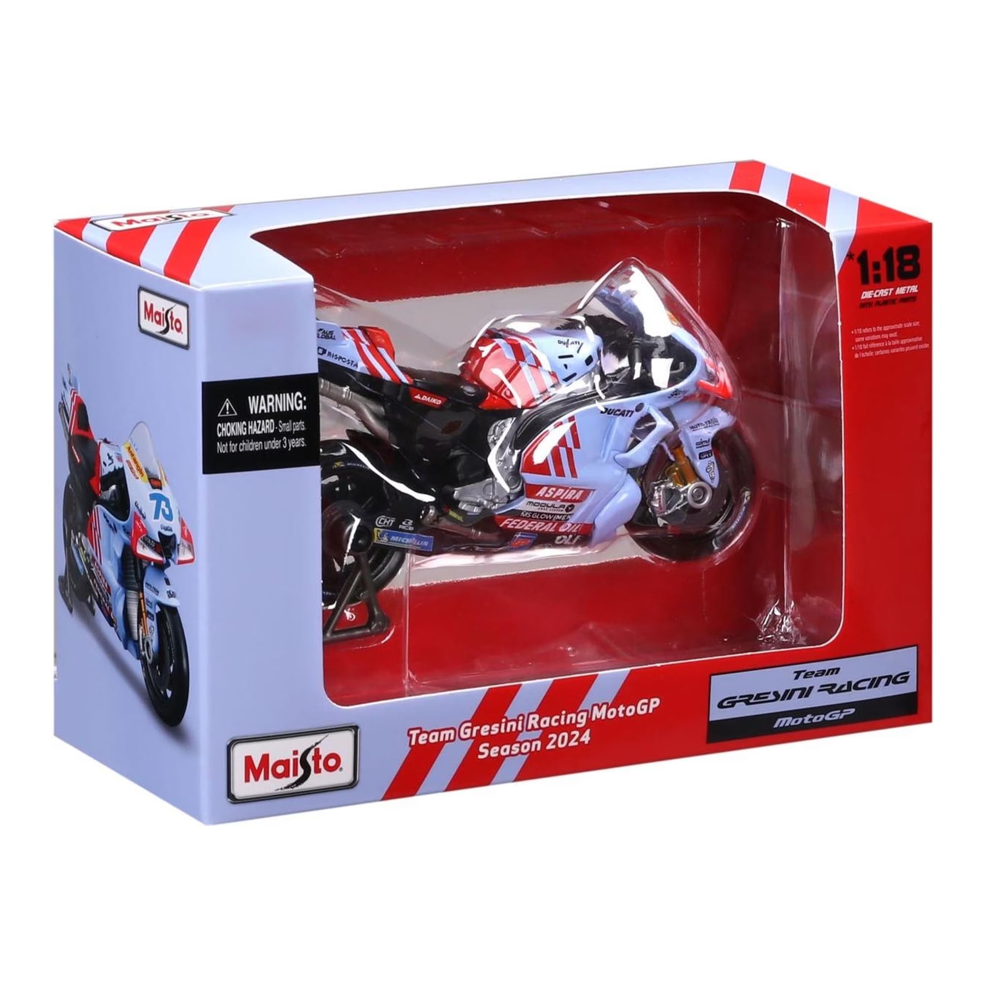 Amazon.com: RACE MODEL Ducati Team Gresini Racing Motorcycle Moto